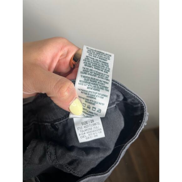 Joes Jeans Black High Rise Raw Hem Skinny Ankle Denim Stretch Jeans Size 28 - Picture 7 of 7
